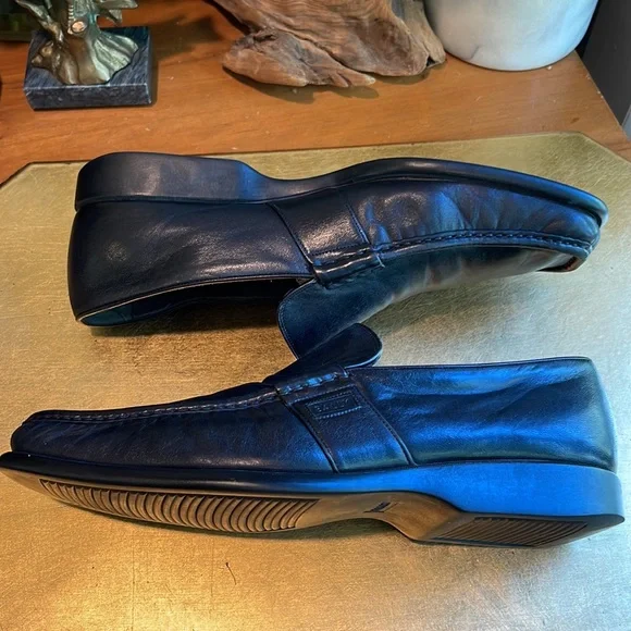Bally Arcon Slip-On Black Lambskin Leather Loafers